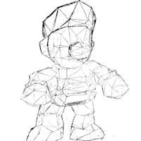 Mario's wireframe model from SM64.